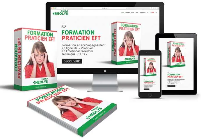Coffret et écrans de la formation de praticien EFT éditée par Neolys